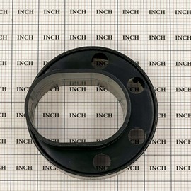 Ozark Fence & Supply - Ultra-Durable Vinyl Fence Post Donut - 2-3/8" Steel Post to 5" Vinyl Post Adapter (8)