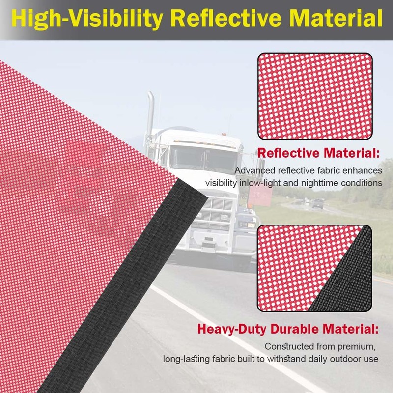 Upgrade 18" x 18" Red Mesh Safety Flags with Rubber