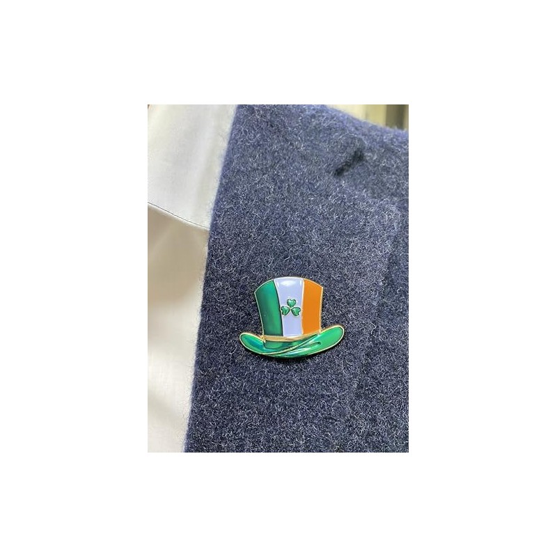 St Patrick's Day Decoration Celebration Irish Flag Pin Badge Brooch