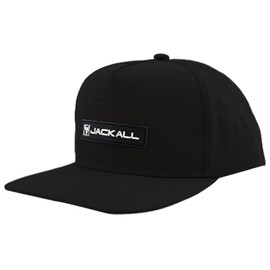JACKAL CA-A002 Flat Bill Logo Cap, Black