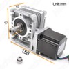 Worm Gear Nema23 Stepper Motor 3.5A L2.1inch Gearbox Ratio 30:1
