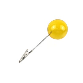 Xiaoyztan Translucent Resin Ball Base Place Card Stand Holder Memo Clip for Desk Table Wedding Party Meeting H 4-3/4" Display Alligator Clip Pack of 5 - Yellow