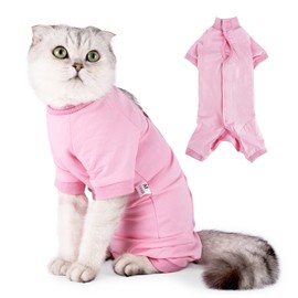 LIANZIMAU Cat Surgical Recovery Suit Professional for Male Female Cat Vest Body Suits Long Sleeve Onesies Prevent Shedding Pet Clothing E-Collar Alternative