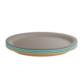 nip Baby and Children's Plate Set with Motif, Dishwasher-Safe Children's Tableware, Extra Flat & Perfect for First Food, Plastic Plates, BPA-Free, Melamine-Free, Blue/Green/Orange/Grey