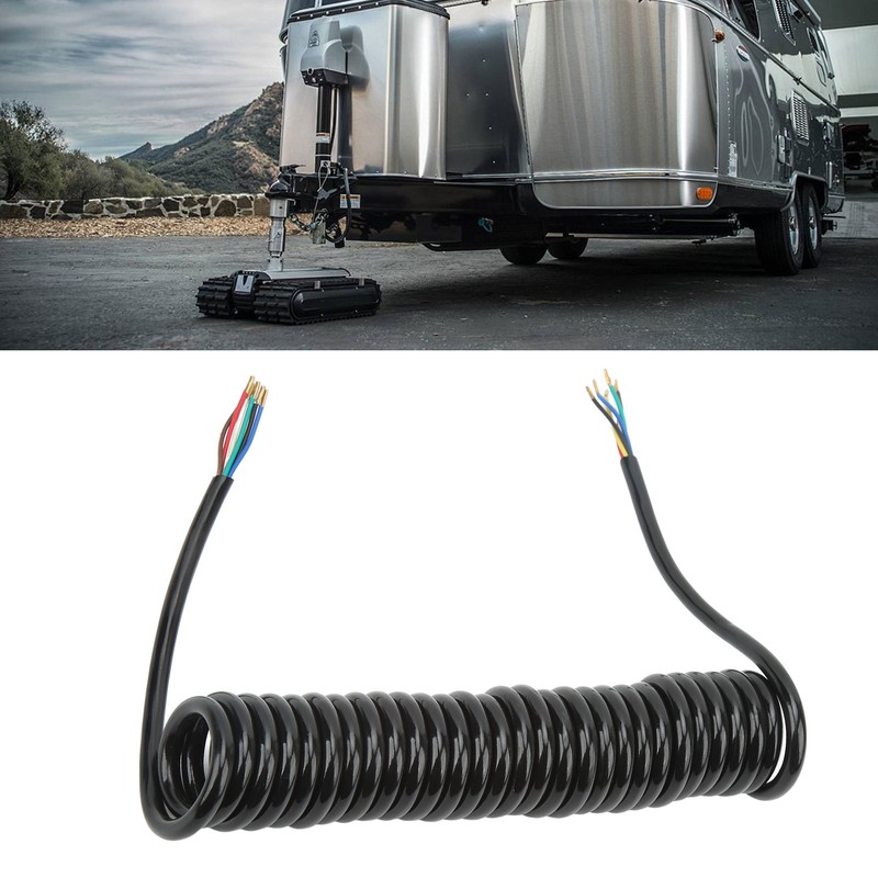 Trailer Extension Coiled Cable 12.8ft 20AWG 7 Core Polyurethane Copper