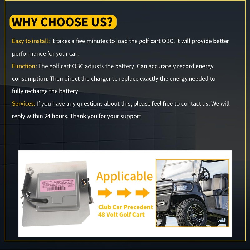 HLBTK 102511001 Golf Cart on Board Computer 48V Compatible with