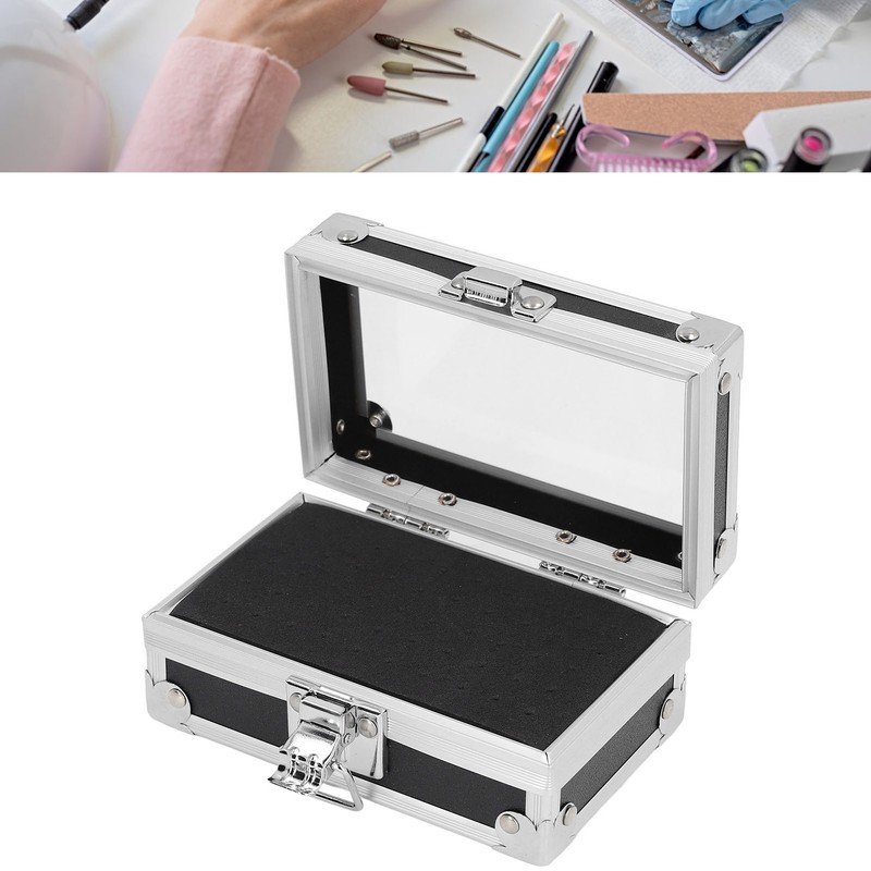 Nail Drill Bits Holder Dustproof Drop Resistant Multi Hole Nail