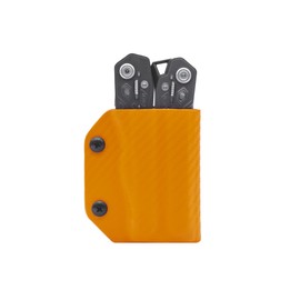 Clip & Carry Kydex Multitool Sheath for The Gerber Truss - Made in USA - Multi Tool Holder Holster - Carbon Fiber Orange