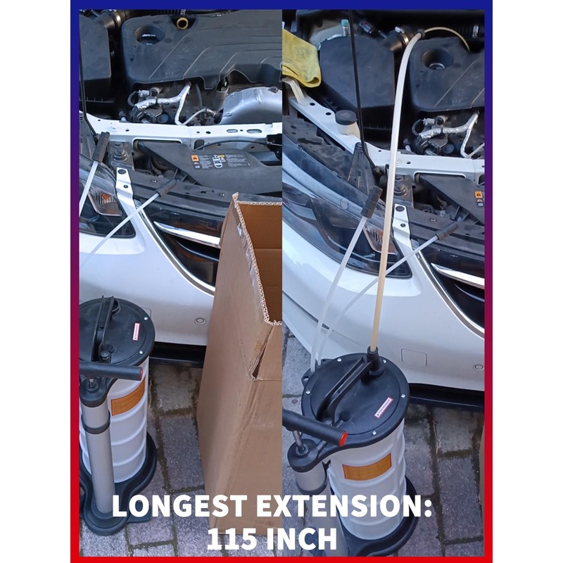 Punmew Oil Extractor Pump 9L Manual Oil Changer Vacuum Fluid