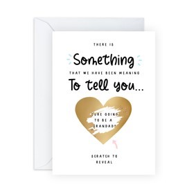 Central 23 First Time Grandfather Gifts - Baby Announcement Grandpa - Pregnancy Announcement For Dad Grandad Grandparents - Baby Reveal Scratch Off - Comes With Fun Stickers