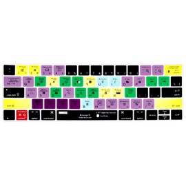 HRH OSX Shortcuts Hotkey Silicone Keyboard Cover Skin for MacBook Pro with Touch Bar 13 Inch and 15 Inch(A2159/A1989/A1706,A1990/A1707) 2019 2018 2016 2017 Release US Version