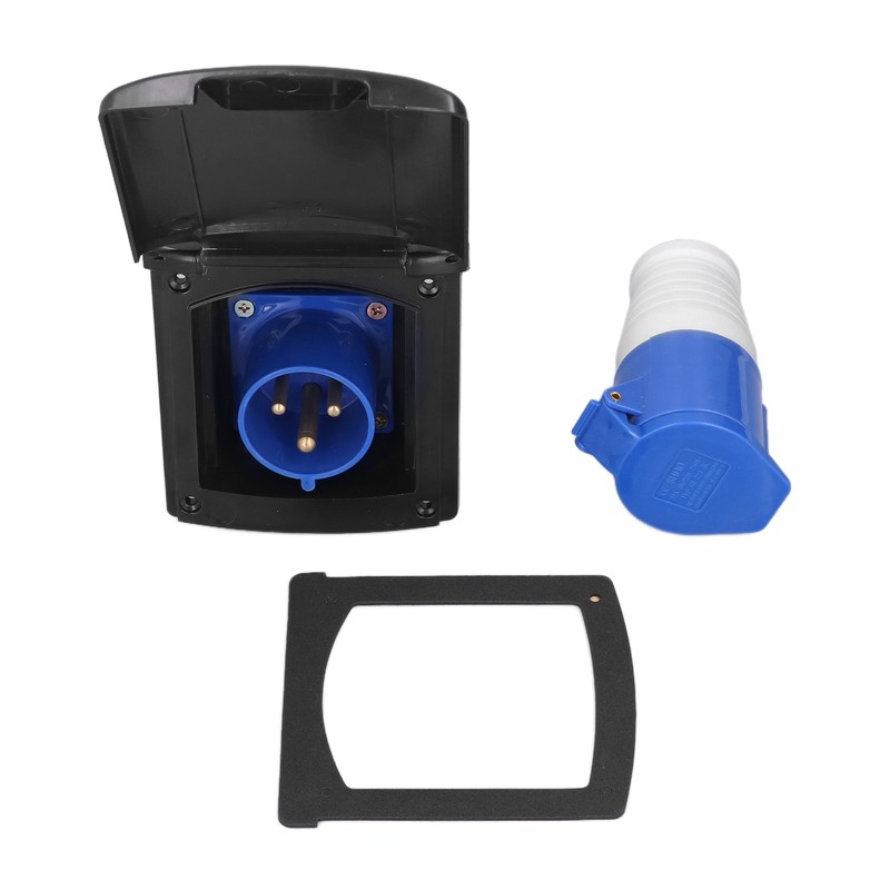 32A 220V‑250V RV External Power Outlet Box 3 Pin Plug