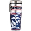 Marines Metallic Travel Tumbler, 16-Ounce, Silver