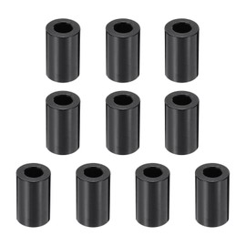 PATIKIL 10pcs M5 Aluminium Spacers, 3/16" ID x 3/8" OD Round Standoff Spacer, Unthreaded Metal Spacers for 3/16" M5 Screws Bolts, Black 5/8" Length