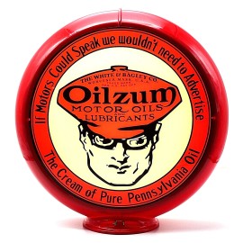 OILZUM 13.5" Gas Pump Globe - SHIPS FULLY ASSEMBLED!! - Red