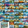 WAKLYVER 50 Illustrated World Landmark Postcards, Around the World Destinations