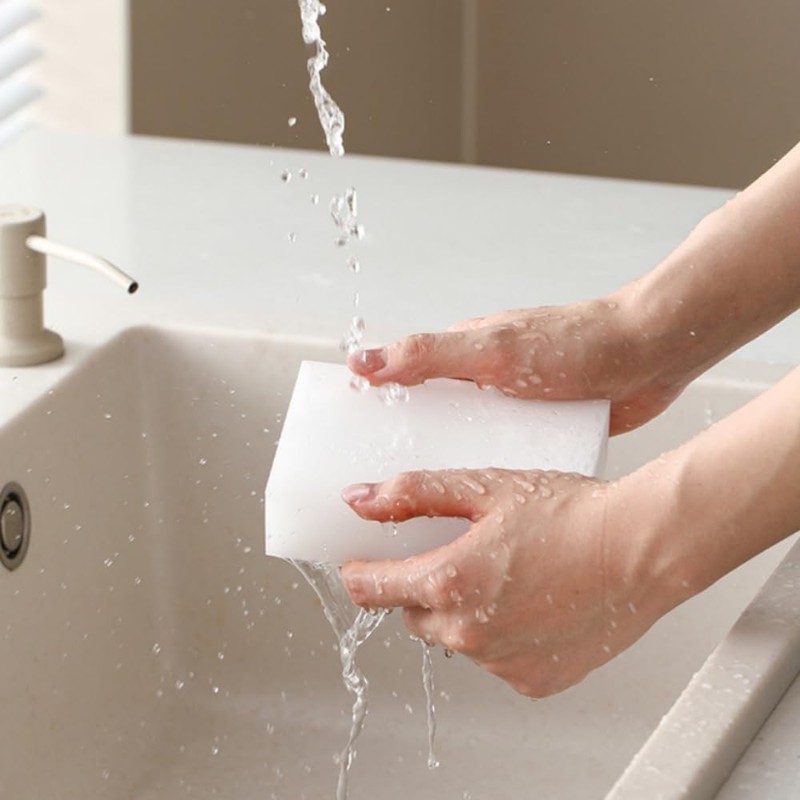 Esshogo 10 Pcs White Magic Sponge Eraser Dirt Proof Magic