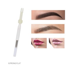 BioTouch Deluxe Mosaic Machine FLAT NEEDLES 6 Prong 20pcs Permanent Makeup Bio Touch