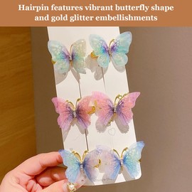 Butterfly Hair Clips Girls Pack of 12 Children's Hair Clips Hair Pins Hair Bows Hair Accessory Headband for Children Girls for Carnival