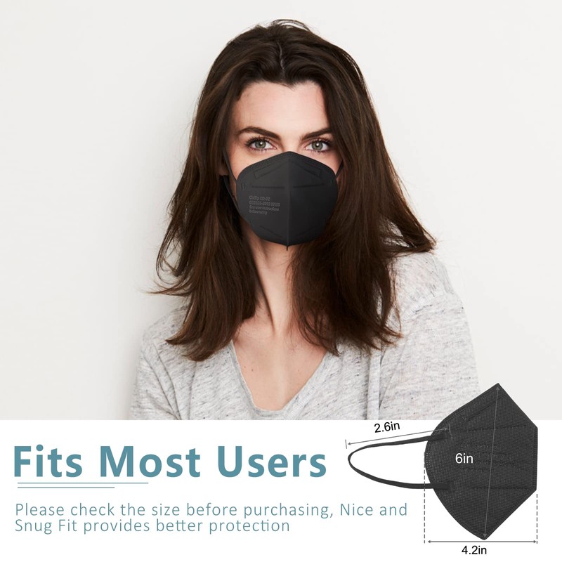 ChiSip KN95 Face Mask 60 Pcs, 5 Layer Cup Dust