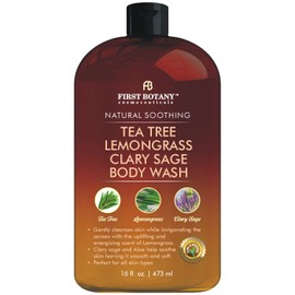 First Botany Gel De Ducha Totalmente Natural, Combate El Mal Olor Corporal, El Pie De Atleta, La Tiña Inguinal, La Caspa, El Acné Y El Eccema. Gel De Ducha Para Mujeres Y Hombres, Limpiador De Piel