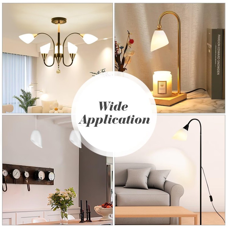 5 Pieces Plastic Lamp Shade Replacement Horseshoe Lampshade Cover White