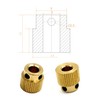 12Pcs Extruder Wheels,3D Printer Parts Accessories 40 Teeth Brass Drive