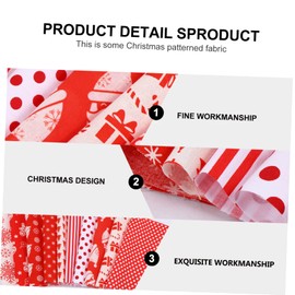 SEWACC 20Pcs Christmas Craft Fabric Bundle Cotton Quilting for DIY Sewing Patchwork and Decorations for Festive Parties and Family Gatherings