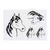 4 x 'Horse's Face' Temporary Tattoos - Water Resistant, Skin-Safe,