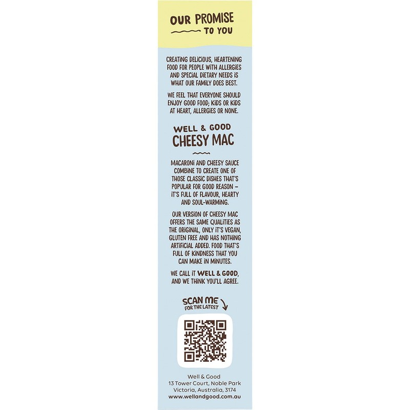 Well & Good Cheesy Mac Traditional Cheddar Flavour 110g