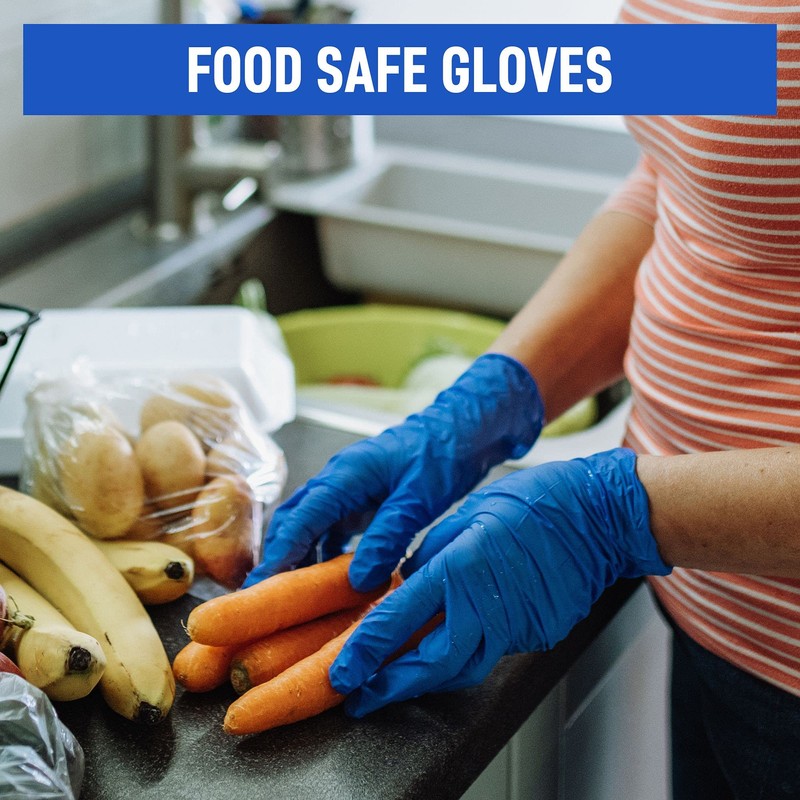 Powder Free Disposable Nitrile Gloves Medium -100 Pack, Blue -Medical