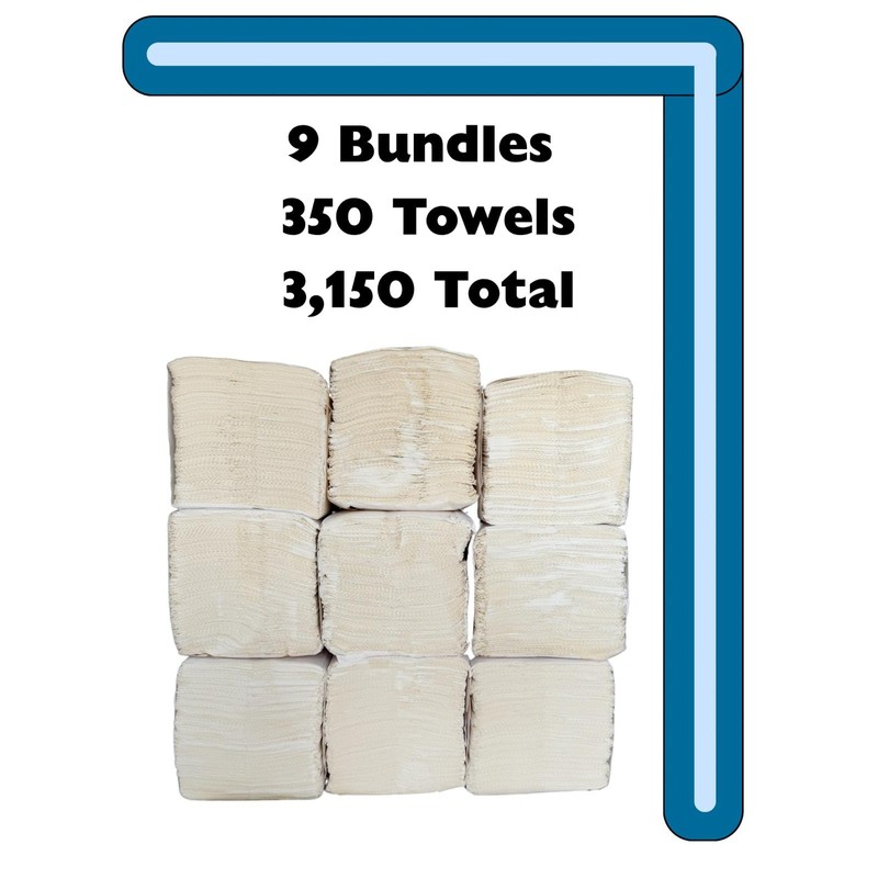 Folded Shop Towels, 600 sheets