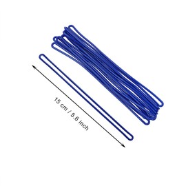 Mini Skater Plastic Luggage Tag Loop Straps 6Inch/15cm Bag Tags Loops Secure & Stylish Travel Essential for Backpack Suitcases Cruise Luggage Tag Holders, 10-Pack (Blue)