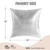 Poise3EHome Silver Throw Pillow Covers,Pack of 2 18x18 inch Shiny