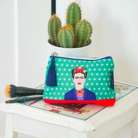 Frida K. Green Vogue Make Up Bag