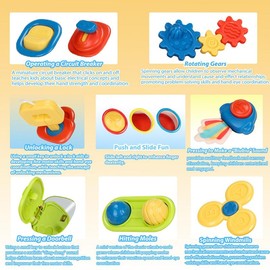 Montessori Busy board Toy for 2-4 Year Old, Toddler Busy Toys with Music&Light, Busy Board for 1 Year Old,Toddler Educational Toys, Preschool Learning Activities Toy, Travel Toy for 1 2 3 4 Boys&Girls girl birthday