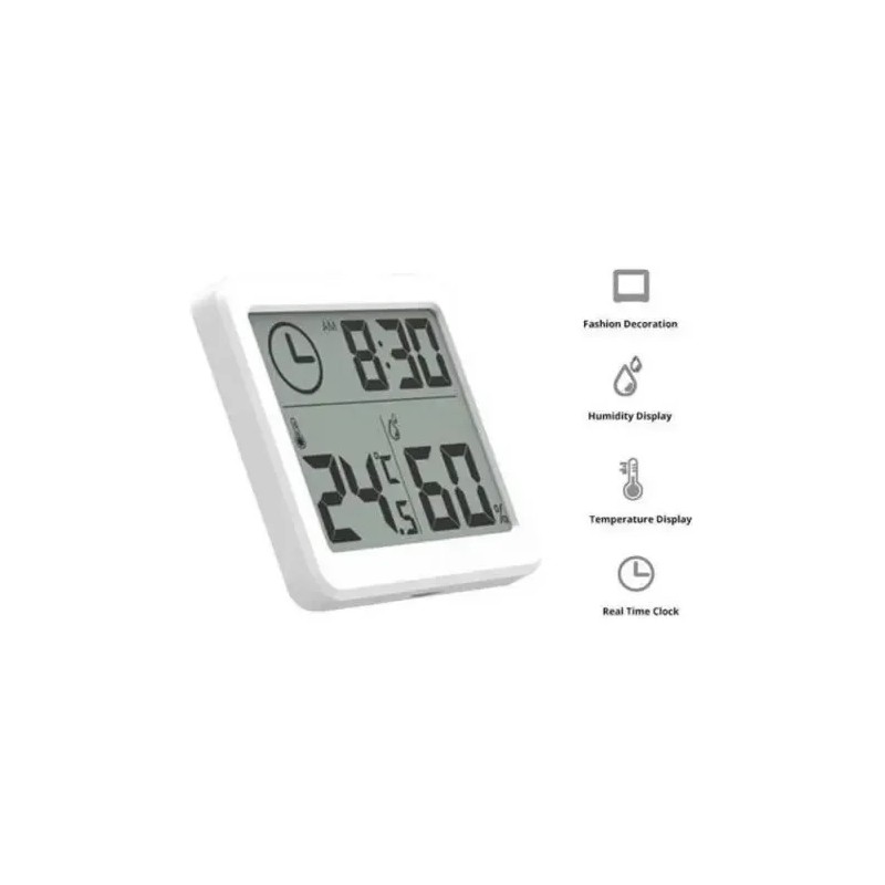 Higrómetro & Termómetro, Hora, Reloj Digital Moderno **