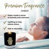 Vela aromática de ámbar marroquí con diseño de hamsa, cera
