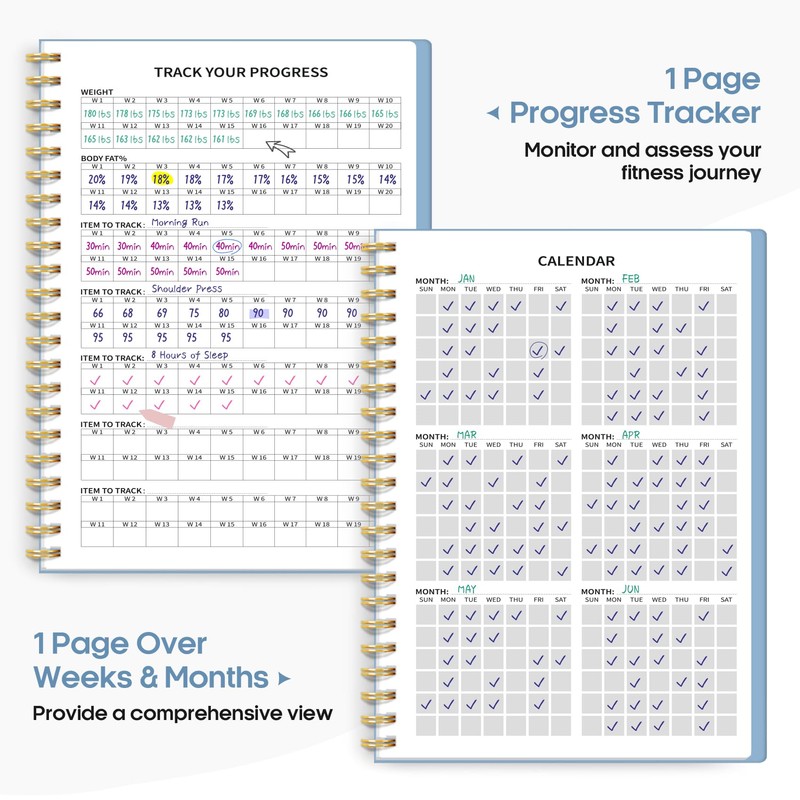 Fitness Workout Journal for Women & Men, A5(5.5" x 8.2")