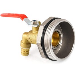 2" Water Drum Faucet 3/4 inch Outlet Brass Barrel Faucet with EPDM Gasket for 55 Gallon Drum(2 Pack)