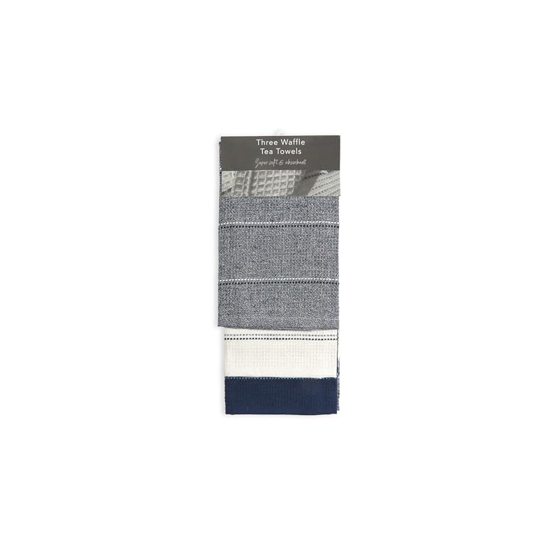 Emma Barclay Utopia 3 Pack Waffle Kitchen Tea Towel Set