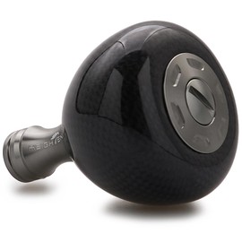 HEIGHTEN 1.4 inches (36 mm) Reel Handle Knob 9.7g Carbon for Shimano Type A, Daiwa Type S (Carbon Drum Series Gunmetal) (1169)