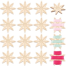 PH PandaHall 20pcs Embroidery Thread Organizer 2 inch Sewing Thread Winder Wood Bobbins Card Thread Storage Floss Keeper Starfish Shape Thread Holder for Sewing Projects Crochet Needlework Tool