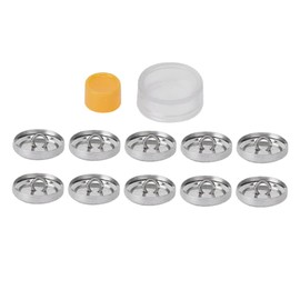 Cover Button Kit, Covered Flat Back Buttons DIY Round Base Self Solid Fabric Cloth Pins Adjustable Refill Forms Replacement Buckle Making Tool for Jeans Coat Single Hole Sewing