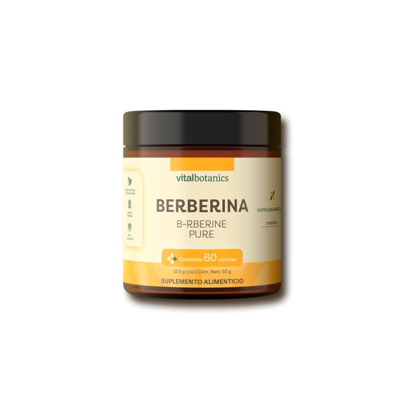VITAL BOTANICS | Berberina Pure 60 Cápsulas de 500 mg