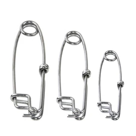 Longline Snap Clips Stainless Steel Fishing Tuna Tackle Long Line Swivel Clip Connector Hook Snap for Marine Fishing (150MM-1102LB-10PCS)