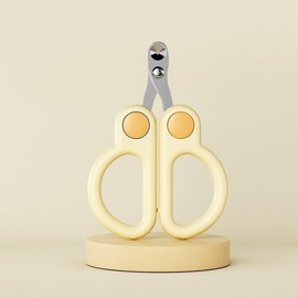 Safe and Precise Cat Nail Clippers with Special Hole Design - Protect Your Furry Friend's Nails,3.5 Inches, Yellow Handles, Non-Stick Blades