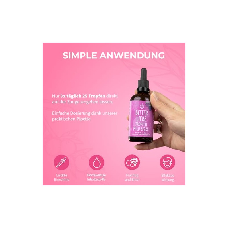 BitterLiebe - Bitter Drops Mild Berry - Alcohol-free Bitter Drops