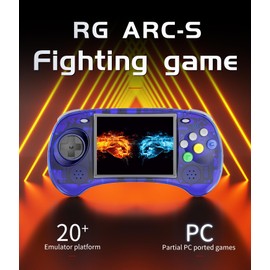 RG ARC-S Retro Handheld Game Linux System RG3566 4.0 inch IPS Screen,RGARC S with1G 128GTF Card Pre-Installed 4541 Games Supports 5G WiFi 4.2 Bluetooth Online Fighting,Streaming and HDMI