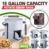 [Upgraded] 4Pcs 15-Gallon Potato Grow Bags with Unique Harvest Window,